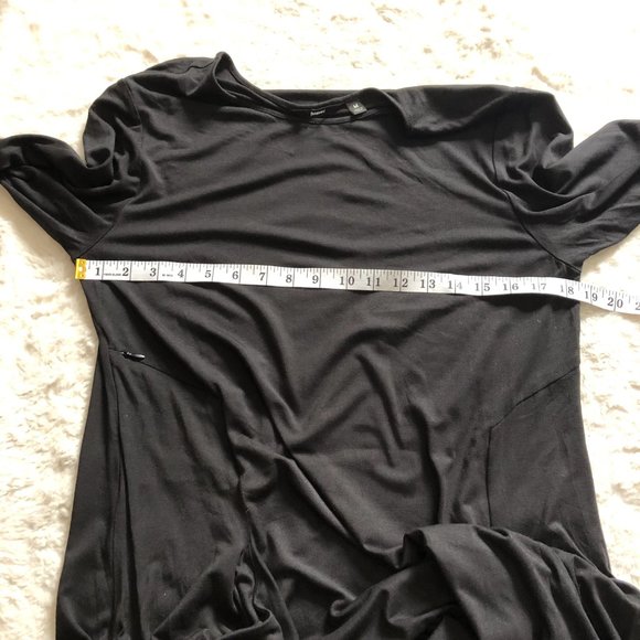 Betabrand sweatshirt long sleeve silk blend dress with pockets - Picture 9 of 10